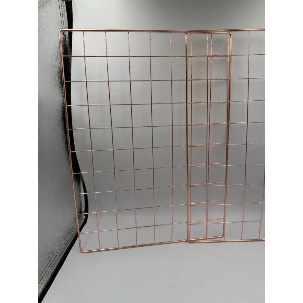 Lot Of 2 Rose Gold Wire Grid Panel 12 X 16.25 Inches!